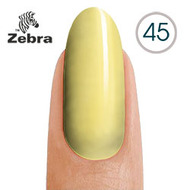 гель лак Zebra № 45 ярко жёлтый пастельный цвет