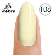 Гель лак Zebra 8ml № 108 Бледно желтая пастель 